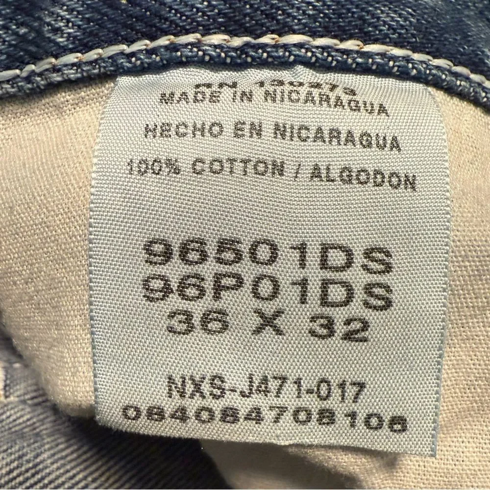Wrangler 5 Star Premium Denim Regular Fit Blue Jeans Size 36 X 32 (measures 31”)